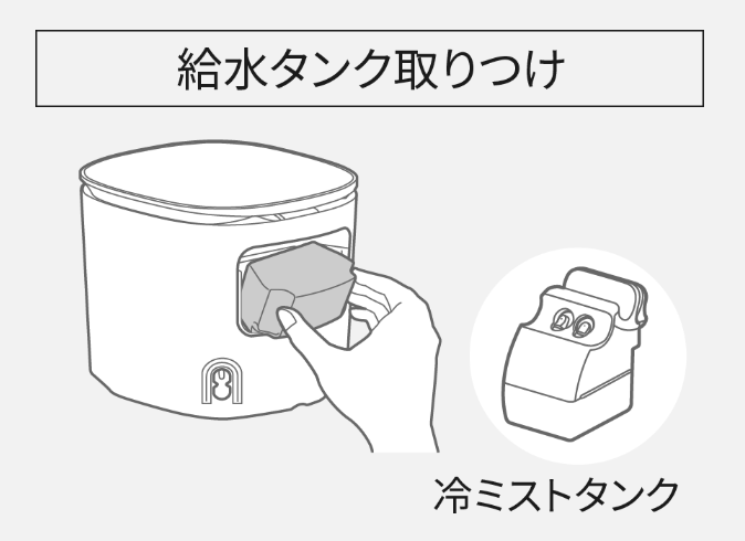 パナソニックスチーマーナノケアのタンク取り付け